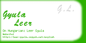 gyula leer business card